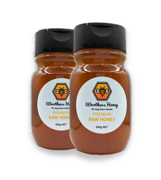 BBrothers Premium twin pack raw honey 500g each